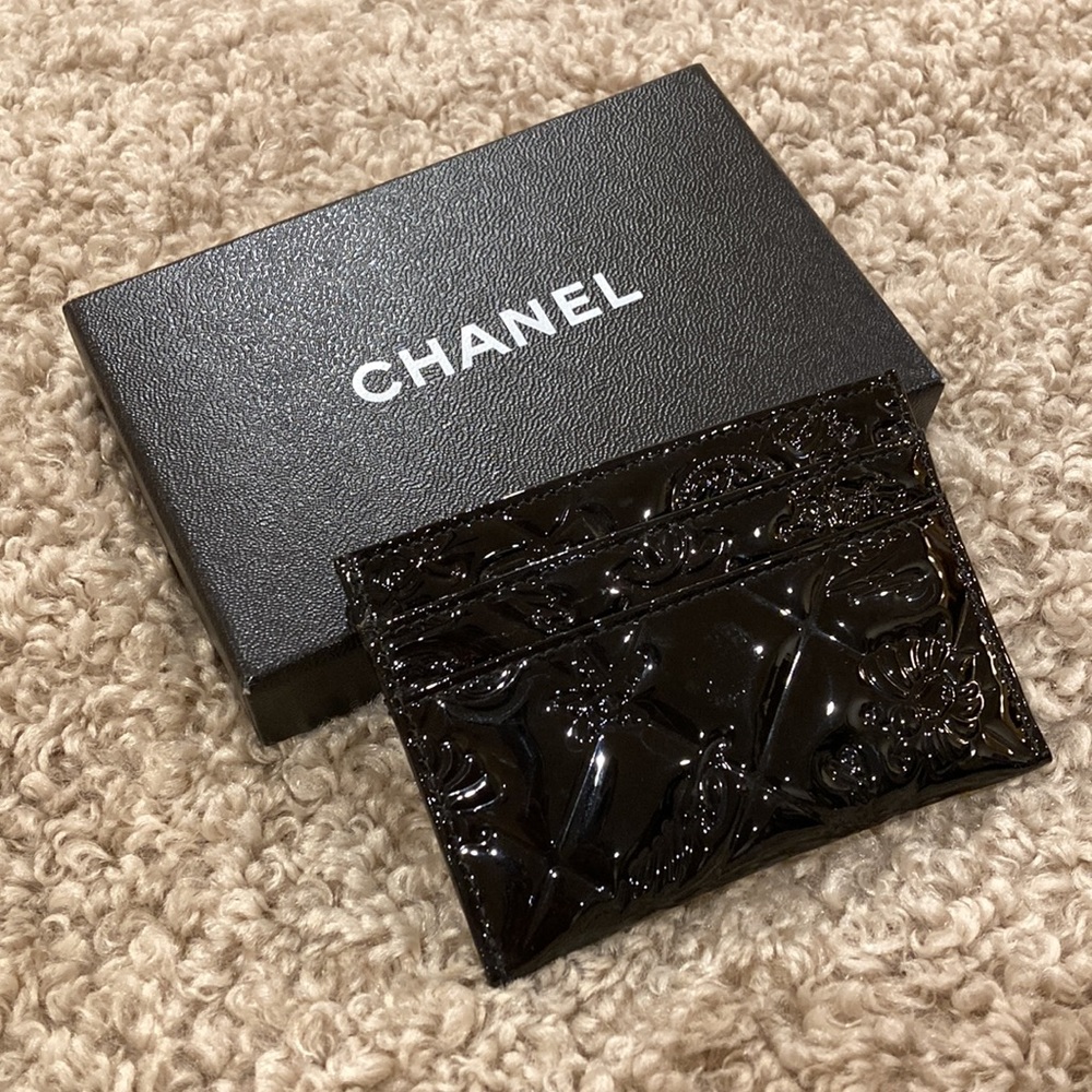 Chanel Card Holder Black patent leather